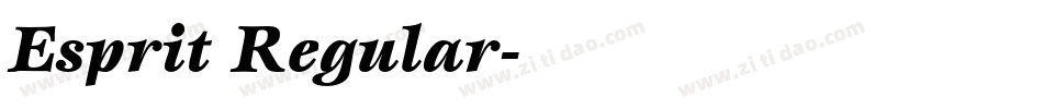 Esprit Regular字体转换